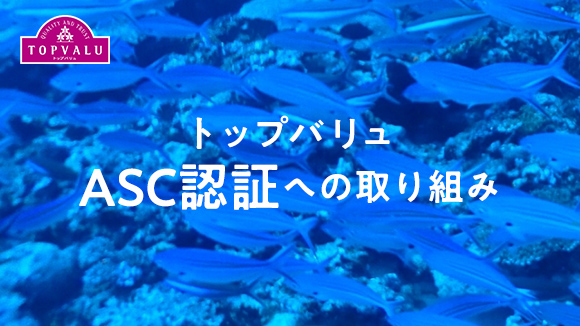 トップバリュASC認証への取り組み 持続可能な養殖産業の実現へ。トップバリュは水産資源と環境の保全に取り組む養殖産業を応援しています