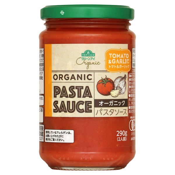 Organic Pasta Sauce Tomato Garlic イオンのプライベートブランド Topvalu トップバリュ イオンのプライベートブランド Topvalu トップバリュ