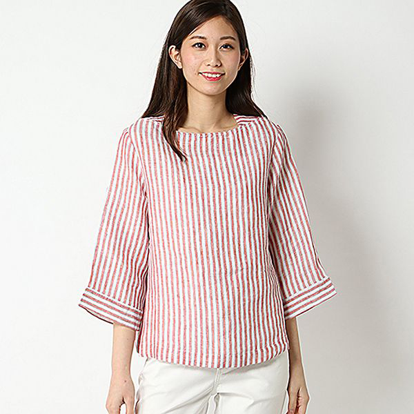 麻100%セットインワイドスリーブTブラウス 商品画像 (メイン)