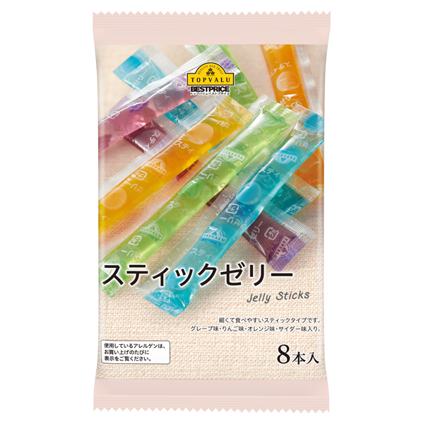 ぷるっと食感 スティックゼリーアソート イオンのプライベートブランド Topvalu トップバリュ イオンのプライベートブランド Topvalu トップバリュ