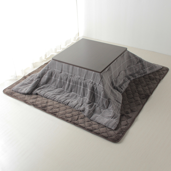 HOME COORDY ウインドーペイン正方形こたつ掛ふとん グレー 商品画像 (メイン)