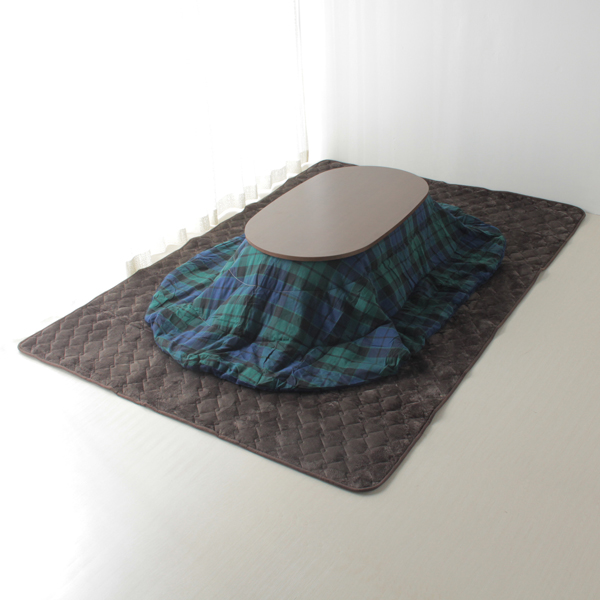HOME COORDY ブラックウオッチ楕円形こたつ掛ふとん グリーン 商品画像 (メイン)