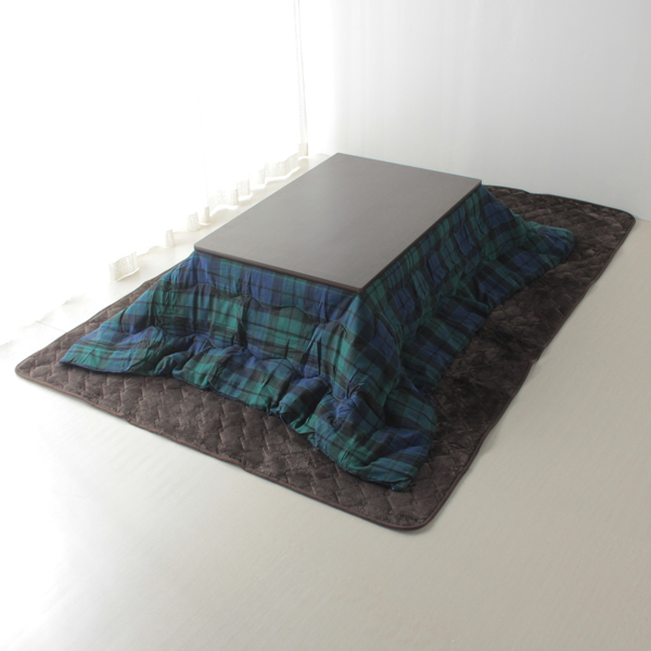 HOME COORDY ブラックウオッチ長方形こたつ掛ふとん グリーン 商品画像 (メイン)