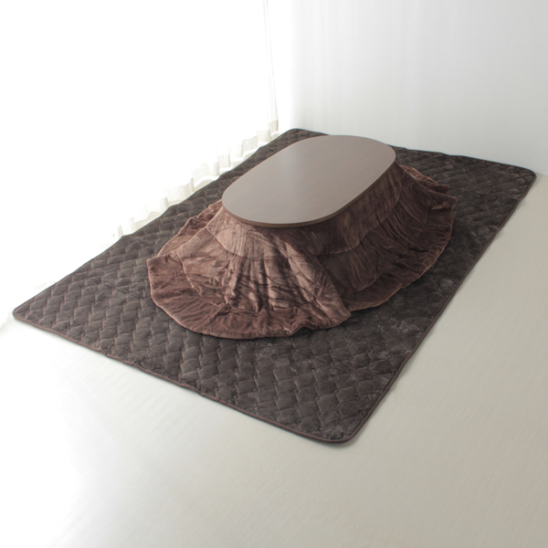HOME COORDY ヘリンボーン楕円形こたつ掛ふとん ブラウン 商品画像 (メイン)