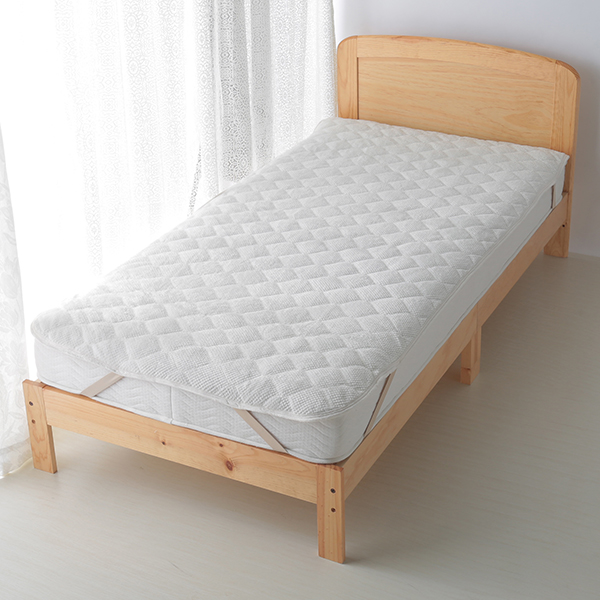 HOME COORDY ワッフル起毛とオーガニックコットンパイルリバーシブル敷パッド 商品画像 (メイン)