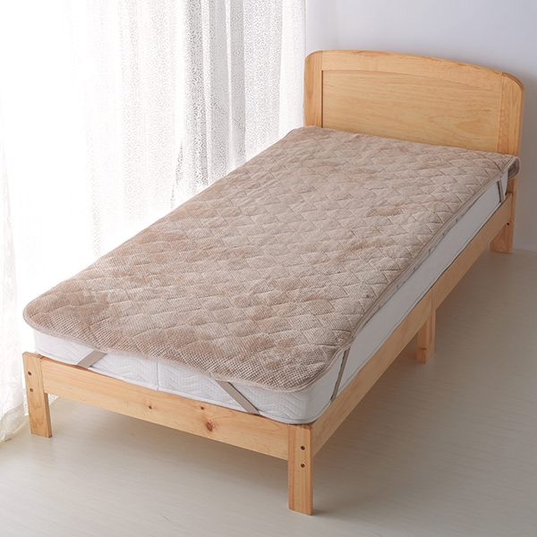 HOME COORDY ワッフル起毛とオーガニックコットンパイルリバーシブル敷パッド 商品画像 (メイン)