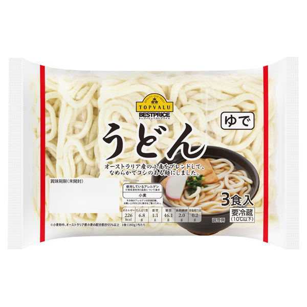 うどん ゆで イオンのプライベートブランド Topvalu トップバリュ イオンのプライベートブランド Topvalu トップバリュ