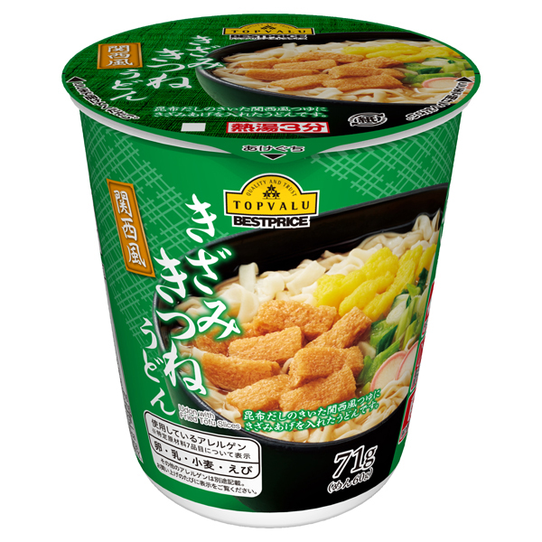 関西風 きざみきつねうどん イオンのプライベートブランド Topvalu トップバリュ イオンのプライベートブランド Topvalu トップバリュ