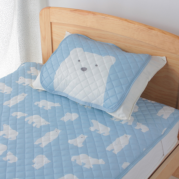 シロクマ柄まくらパッド 35cm×50cm・43cm×63cmまくら兼用 HOME COORDY 商品画像 (メイン)