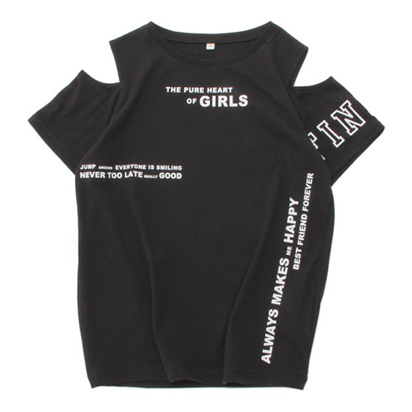 くーるっち 肩あきプリントTシャツ 商品画像 (メイン)