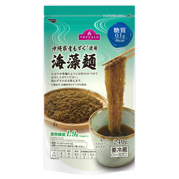 沖縄県産もずく使用 海藻麺 商品画像 (メイン)