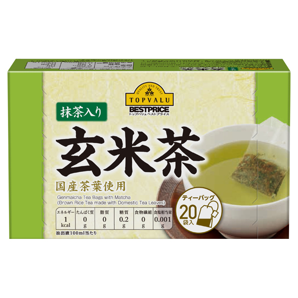 抹茶入り玄米茶国産茶葉使用 -イオンのプライベートブランド TOPVALU(トップバリュ) イオンのプライベートブランド  TOPVALU(トップバリュ)