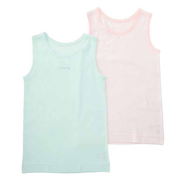 女児トドラーオーガニック綿100% タンク2枚組B 商品画像 (メイン)