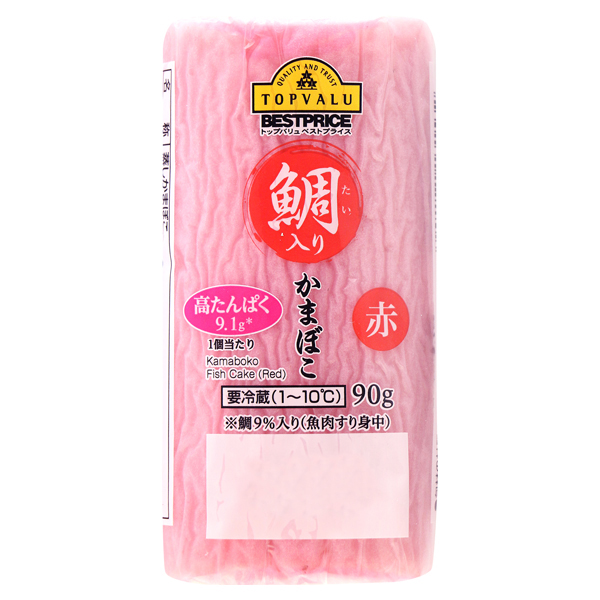 鯛入りかまぼこ 赤 商品画像 (メイン)
