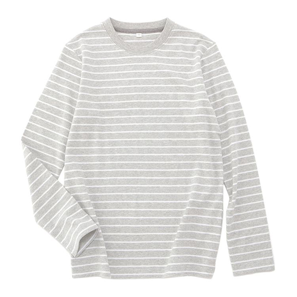 オーガニックコットン クルーネックボーダーTシャツ 商品画像 (メイン)