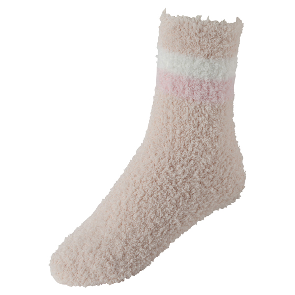 レッグアクセサリー ふわもこ ライン入りクルー丈ソックス イオンのプライベートブランド Topvalu トップバリュ イオンのプライベートブランド Topvalu トップバリュ