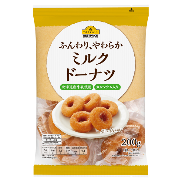 ふんわりやわらかミルクドーナツ -イオンのプライベートブランド Topvalu(トップバリュ) - イオンのプライベートブランド Topvalu( トップバリュ)