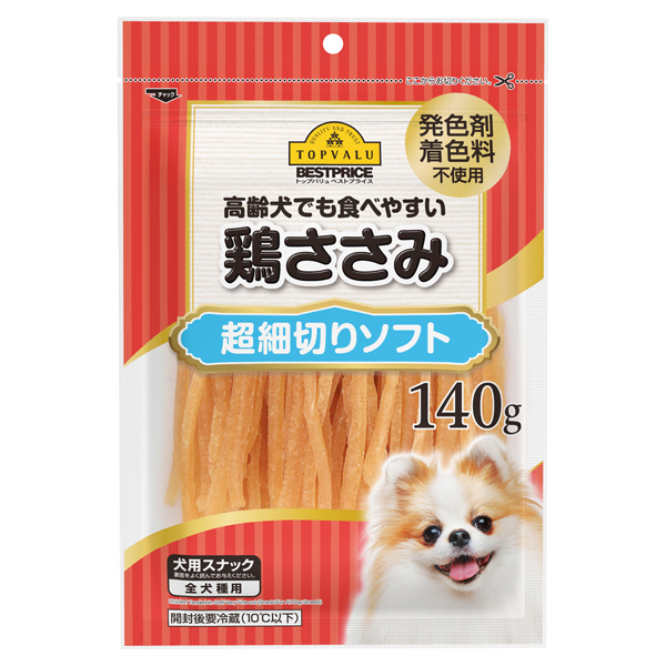 高齢犬でも食べやすい 鶏ささみ 超細切りソフト イオンのプライベートブランド Topvalu トップバリュ イオンのプライベートブランド Topvalu トップバリュ