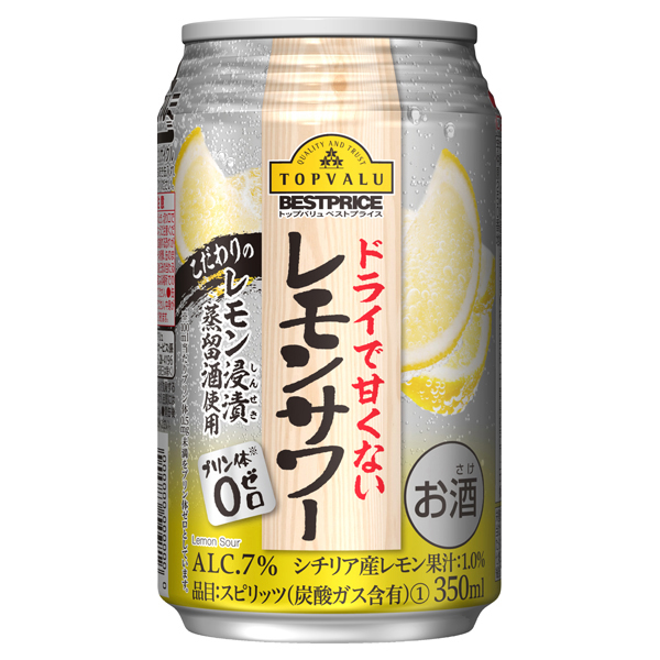 ドライで甘くない レモンサワー こだわりのレモン浸漬蒸留酒使用 イオンのプライベートブランド Topvalu トップバリュ イオンのプライベートブランド Topvalu トップバリュ