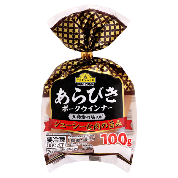 あらびきポークウインナー イオンのプライベートブランド Topvalu トップバリュ イオンのプライベートブランド Topvalu トップバリュ