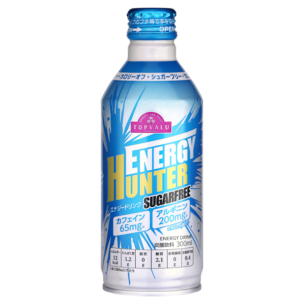 Energy Hunter エナジードリンク カロリーオフ シュガーフリー イオンのプライベートブランド Topvalu トップバリュ イオンのプライベートブランド Topvalu トップバリュ