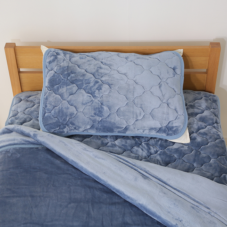 Home Coordy Heat わた入り2枚合わせ毛布 保湿フランネル 無地 シングル イオンのプライベートブランド Topvalu トップバリュ イオンのプライベートブランド Topvalu トップバリュ