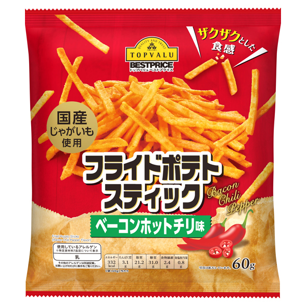 フライドポテトスティック ベーコンホットチリ味 商品画像 (メイン)