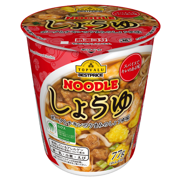 スパイスでキレのある味 Noodle しょうゆ イオンのプライベートブランド Topvalu トップバリュ イオンのプライベートブランド Topvalu トップバリュ