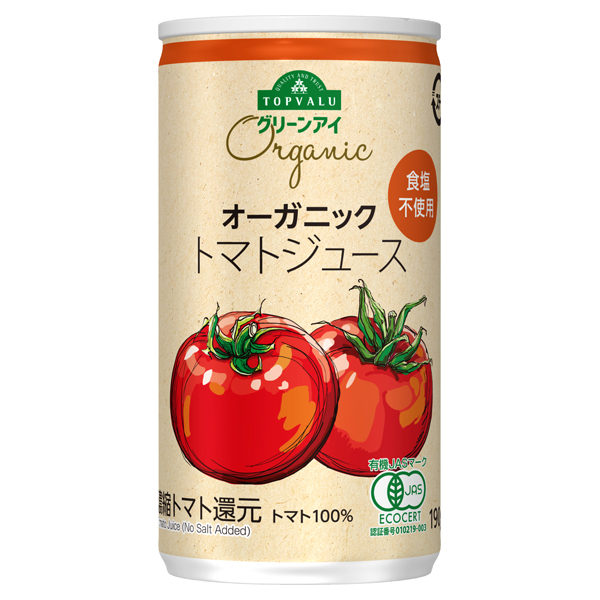 オーガニック トマトジュース 食塩不使用 商品画像 (メイン)