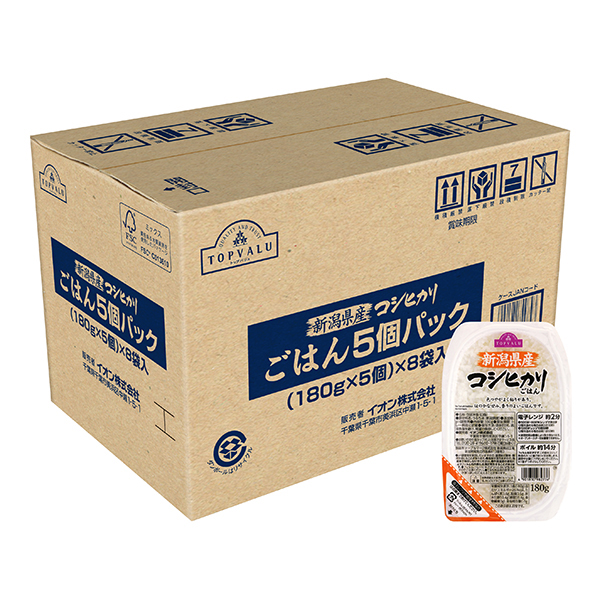ごはん 新潟コシヒカリ5個パック<ケース> 商品画像 (メイン)