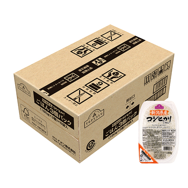 ごはん 新潟コシヒカリ3個パック<ケース> 商品画像 (メイン)