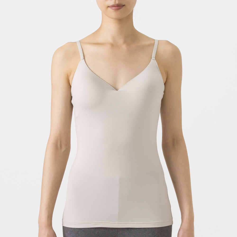 Peace Fit Silkyfact モールドカップ付vネックキャミソール イオンのプライベートブランド Topvalu トップバリュ イオンのプライベートブランド Topvalu トップバリュ