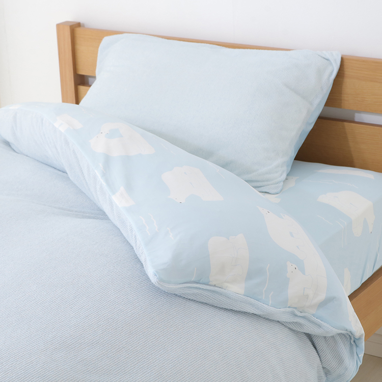 HOME COORDY COLD クール ベッド用ワンタッチシーツ シロクマ柄 シングル 商品画像 (2)
