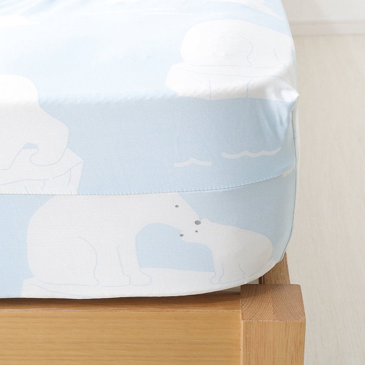HOME COORDY COLD クール ベッド用ワンタッチシーツ シロクマ柄 シングル 商品画像 (3)