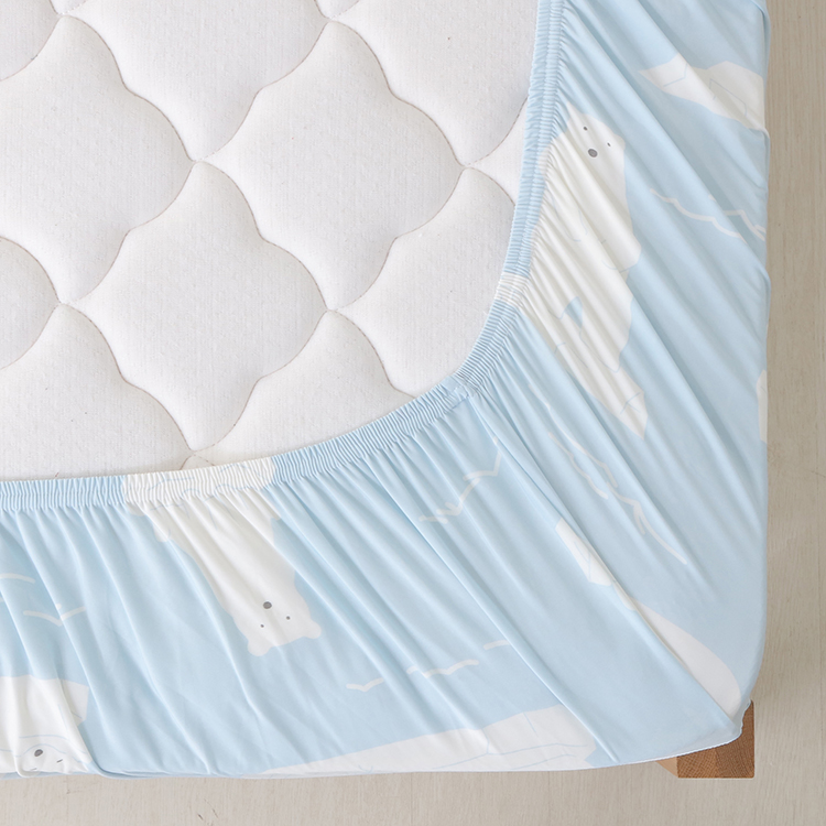 HOME COORDY COLD クール ベッド用ワンタッチシーツ シロクマ柄 シングル 商品画像 (4)
