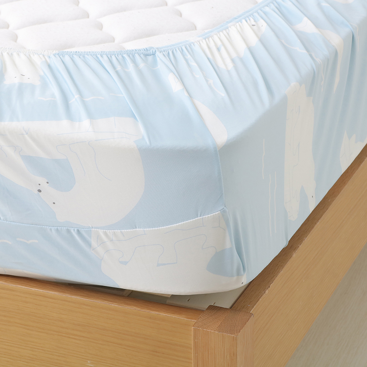 HOME COORDY COLD クール ベッド用ワンタッチシーツ シロクマ柄 シングル 商品画像 (5)