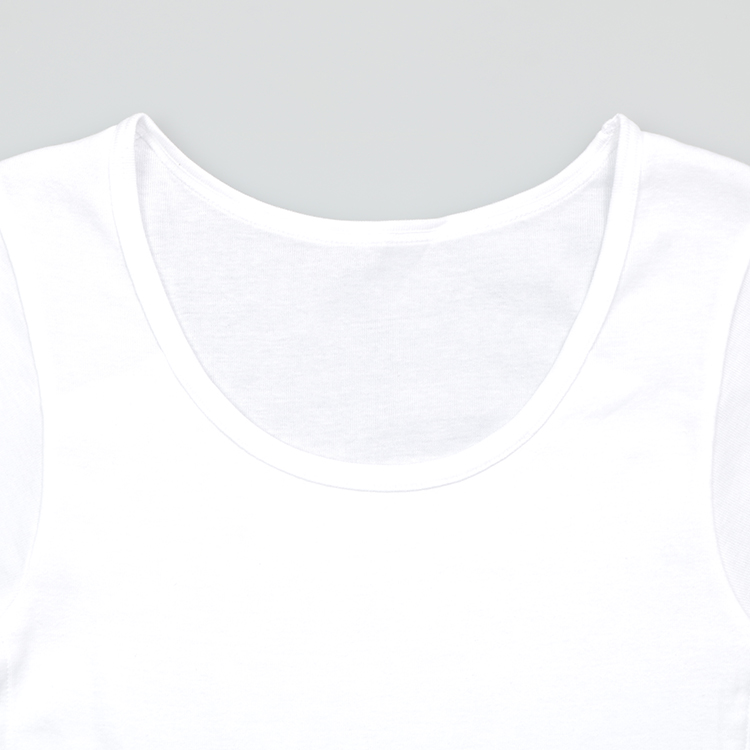 オーガニックコットン 女児スクール胸2重三分袖インナー2枚組 商品画像 (2)