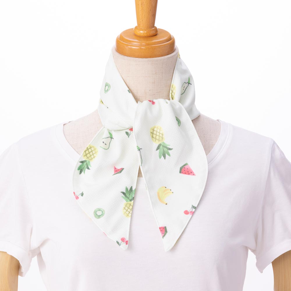 PEACE FIT COOL ふるひえプチマフラー フルーツ柄 商品画像 (メイン)