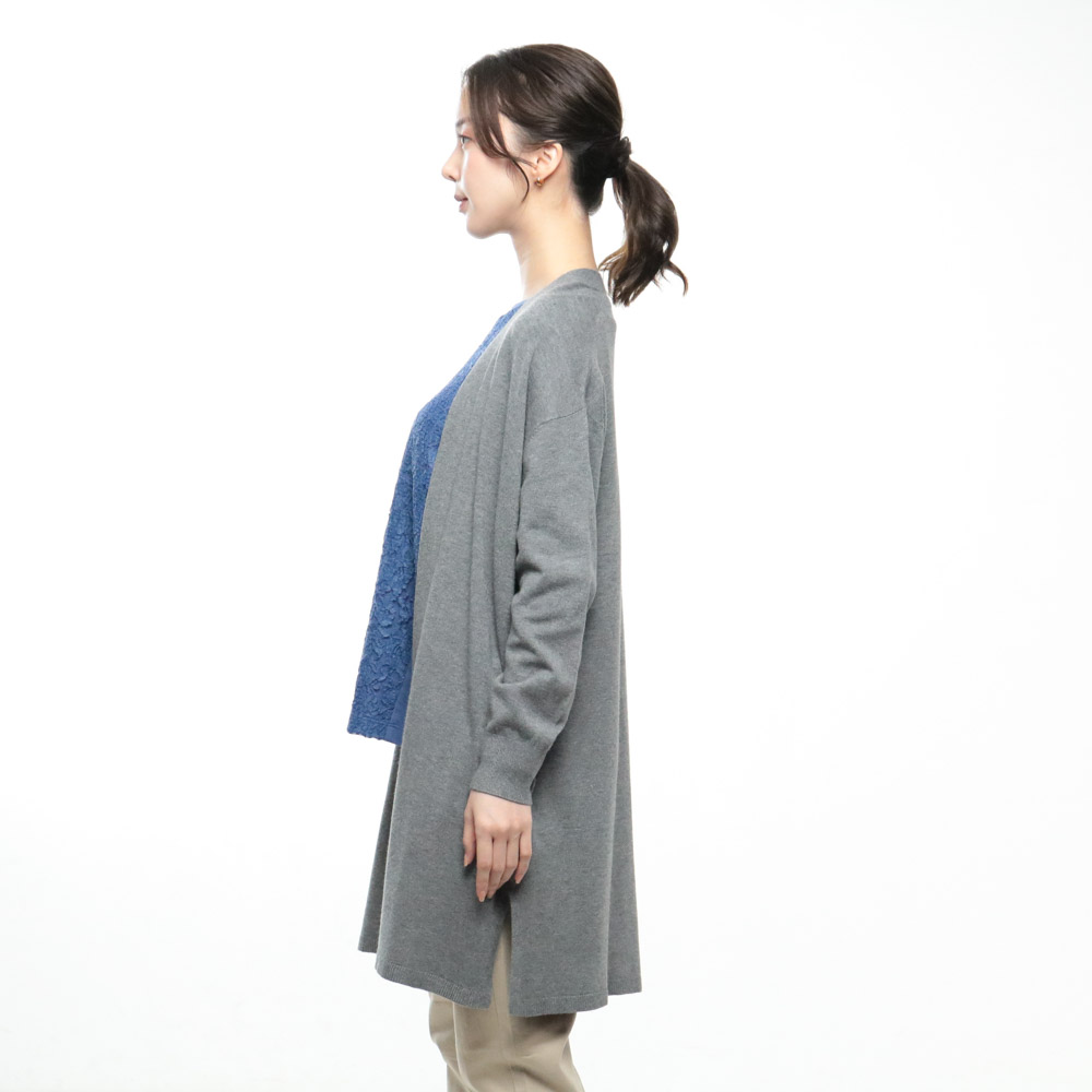 洗えるロング丈ポケット付きカーディガン イオンのプライベートブランド Topvalu トップバリュ イオンのプライベートブランド Topvalu トップバリュ