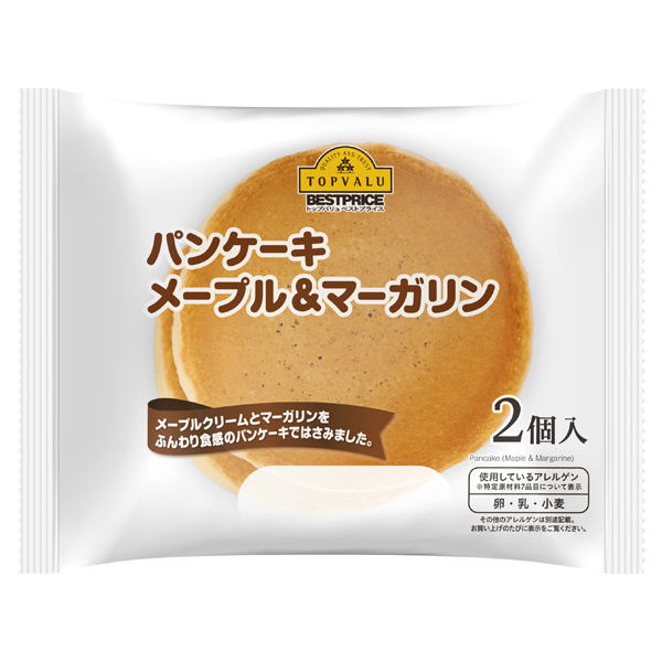 パンケーキ メープル マーガリン イオンのプライベートブランド Topvalu トップバリュ イオンのプライベートブランド Topvalu トップバリュ
