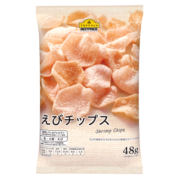 TV Shrimp Chips (snack type) 48 g 商品画像 (メイン)