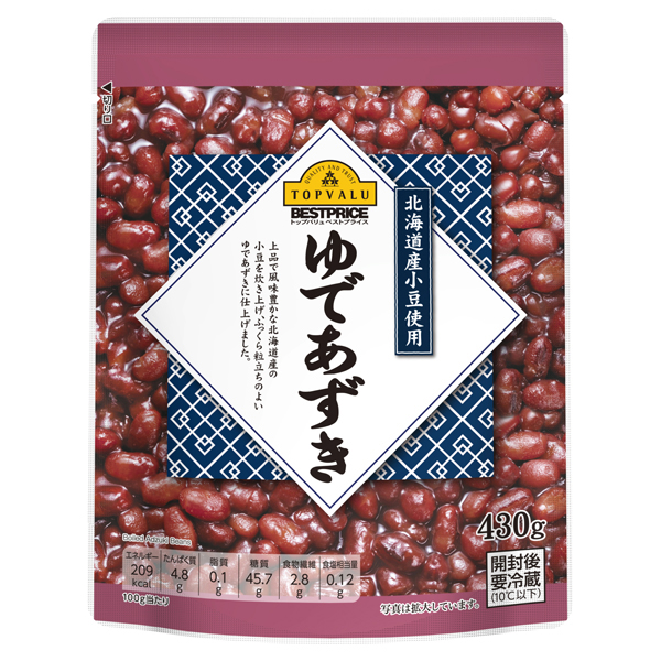 北海道産小豆使用 ゆであずき イオンのプライベートブランド Topvalu トップバリュ イオンのプライベートブランド Topvalu トップバリュ