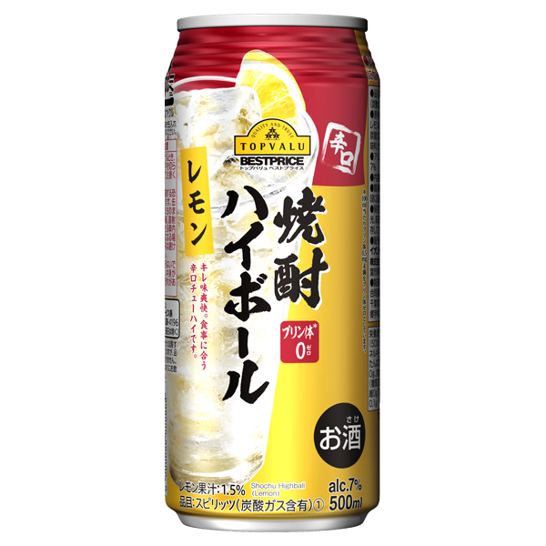 焼酎ハイボールレモン 辛口 -イオンのプライベートブランド TOPVALU