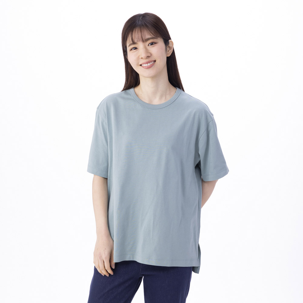 PEACE FIT クール 綿100 5分袖Tシャツ
