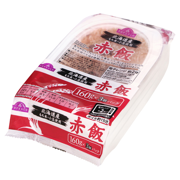 -イオンのプライベートブランド　北海道産もち米・小豆使用赤飯　TOPVALU(トップバリュ)　TOPVALU(トップバリュ)　イオンのプライベートブランド