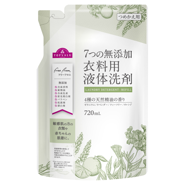 Free of Seven Additives  Liquid Laundry Detergent  Refill 商品画像 (メイン)