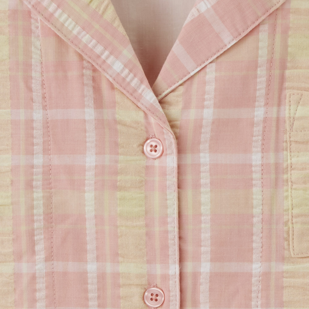 シャツパジャマ布帛7分袖チェック 商品画像 (3)