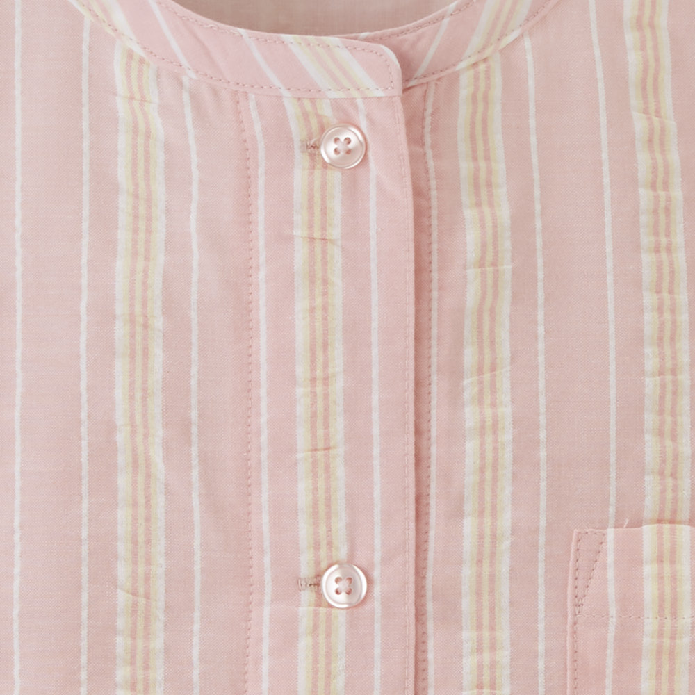 シャツパジャマ布帛7分袖ストライプ 商品画像 (3)