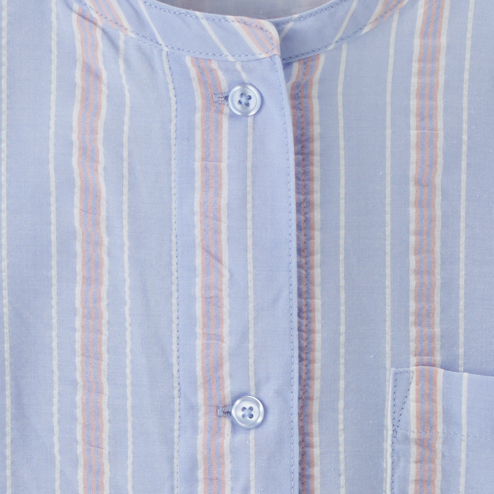 シャツパジャマ布帛7分袖ストライプ 商品画像 (3)