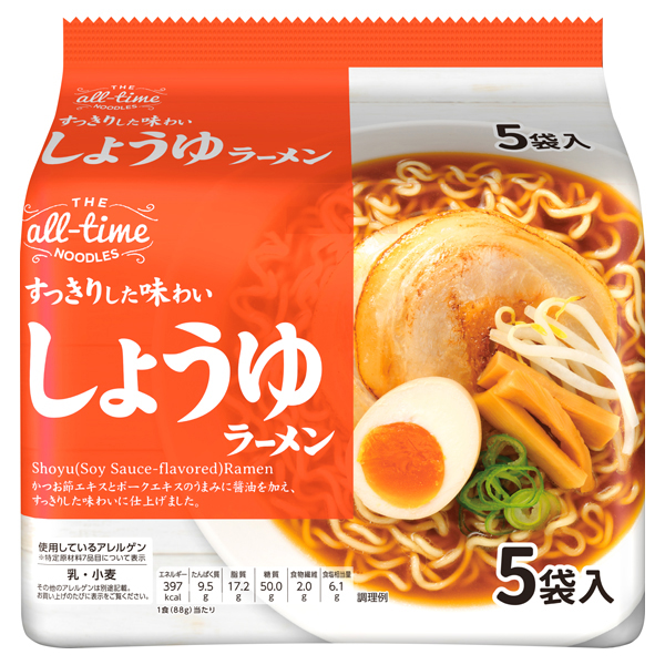 All-time Noodles  Soy Sauce Ramen <Pack of 5> 商品画像 (メイン)